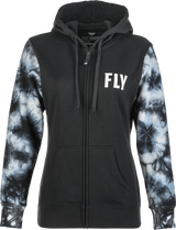 Fly Racing 358-0070M Fly Racing Women'S Fly Tie-Dye Zip Up Hoodie Black/Grey Md 358-0070M