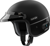 Sena Surge Open Face Helmet W/Mesh Matte Black/Glossy Black Md Surge-Mbgb00M3