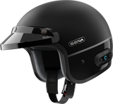 Sena Surge Open Face Helmet W/Mesh Matte Black/Glossy Black Lg Surge-Mbgb00L3