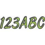HARDLINE KIBKG400 Hardline I.D. Sticker Kit - 400 Series - Kiwi/Black Kibkg400