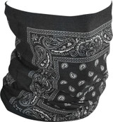 Zan Motley Tube Fleece Lined Black Paisley Tf101