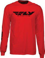 Fly Racing 352-4148L Fly Racing Fly Corporate L/S Tee Red Lg 352-4148L
