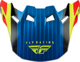 Fly Racing 73-47102S Fly Racing Formula Carbon Prime Visor Hi-Vis/Blue/Red Yl/Sm 73-47102S