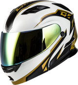 Gmax Md-01 Volta Helmet White/Gold/Black Metallic Md M101381295