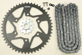 VORTEX CK6317 Vortex Sprocket/Chain Kit Stl/Stl 15/50T Sil Sx3 520-116L Blk Ck6317
