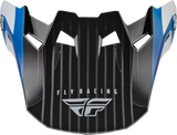 Fly Racing 73-47104S Fly Racing Formula Carbon Prime Visor Blue/White/Blue Carbon Yl/Sm 73-47104S
