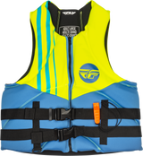 Fly Racing 221-304012X Fly Racing Neoprene Flotation Vest Blue/Hi-Vis/Teal 2X 221-304012X
