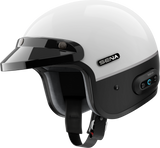 Sena Surge Open Face Helmet W/Mesh Glossy White/Matte Black Lg Surge-Gwmb00L3