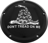 Custom Engraving 6   M8 Softail Derby Cover Don'T Tread Black Patr08-67Bg