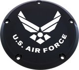 Custom Engraving AIRF04-46BG Custom Engraving 7 M8 Flt/Flh Derby Cover Air Force Black Airf04-46Bg