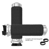 AVON MT-MF-63A-CH Avon Memory Foam Grips For Victory Chrome Mt-Mf-63A-Ch