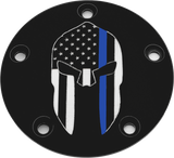 Custom Engraving Tc Timer Cover Sparta Blue Line Black Le02-04Bg