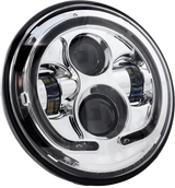 Letric Lighting Co LLC-ILHP-7C Letric Lighting Co 7" Led Headlight Chrome Halo Indian Llc-Ilhp-7C