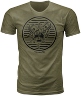 Highway 21 Gasoline Tee Military Green Sm 489-2001S