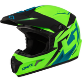 Gmax D3464418 Gmax Mx-46 Compound Helmet Matte Hi-Vis Green/Blk/Blue 2X D3464418