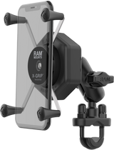 Ram X-Grip Vibe-Safe L Phone Mount With U-Bolt Base Medium Ram-B-149Z-Un10-462 Ram X-Grip Vibe-Safe L Phone Mount With U-Bolt Base Medium Ram-B-149Z-Un10-462