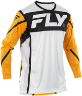 Fly Racing 378-723YXL Fly Racing Youth Lite Jersey White/Black/Mustard Yxl 378-723Yxl