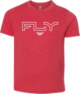 Fly Racing 354-0309YM Fly Racing Youth Fly Edge Tee Red Ym 354-0309Ym