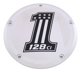 Custom Engraving 7   M8 Flt/Flh Derby Cover 128 Chrome 128-14-46