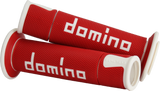 Domino Racing A45041C4642B7-0 Domino Racing A450 Road Racing Grips Red/White Pair A45041C4642B7-0