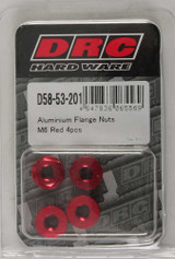 Drc D58-53-201 Drc Aluminum Flange Nuts Red M6X12Mm 4/Pk D58-53-201