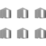 CIRO 70007 Ciro Caps - Rocker Box/Bolt - Peaked - Chrome 70007