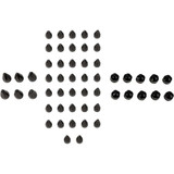 CIRO 70024 Ciro Caps - Engine/Bolt/Cover - Fluted/Spike - Black - M8 70024