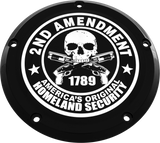 Custom Engraving PATR19-12BG Custom Engraving 7 Tc Derby Cover 2A Black Patr19-12Bg