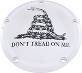 Custom Engraving 6   M8 Softail Derby Cover Don'T Tread Chrome Patr08-67