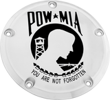 Custom Engraving 6   M8 Softail Derby Cover Pow-Mia Chrome Pow01-67