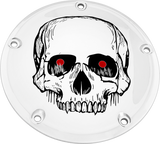 Custom Engraving 6   M8 Softail Derby Cover Skull Chrome Skul33-67