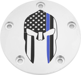 Custom Engraving LE02-04 Custom Engraving Tc Timer Cover Sparta Blue Line Chrome Le02-04