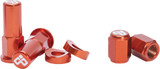 Dubya Rim Lock Nut & Valve Cap Kit Orange 68-051O