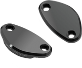 Rizoma BS533B Rizoma Mirror Block Off Plates Pair Black Kaw Bs533B