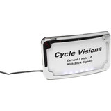 CYCLE VISIONS CV4641 Cycle Visions License Plate Frame - Chrome Cv4641
