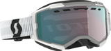 Scott Fury Goggle Snow Cross White W/Enh Aqua Chrome 278605-0002351