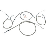 BARON BA8014KT12 Baron Stainless Handlebar Cable/Line Kit - 12" - 14" - Xvs650Cu Ba-8014Kt-12