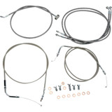 BARON BA8059KT18 Baron Stainless Handlebar Cable/Line Kit - 18" - 20" - Roadliner Ba-8059Kt-18
