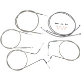 BARON BA8048KT12 Baron Stainless Handlebar Cable/Line Kit - 12" - 14" - Xvs1100Cu Ba-8048Kt-12