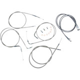 BARON BA8048KT18 Baron Stainless Handlebar Cable/Line Kit - 18" - 20" - Xvs1100Cu Ba-8048Kt-18