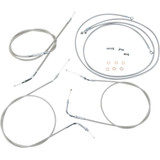 BARON BA8021KT18 Baron Stainless Handlebar Cable/Line Kit - 18" - 20" - '99 - '03 Roadstar Ba-8021Kt-18