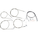 Baron Stainless Handlebar Cable/Line Kit - 15" - 17" - Xvs1100Cl Ba-8042Kt-16