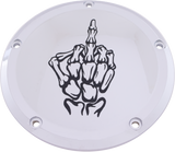 Custom Engraving 6   M8 Softail Derby Cover Bone Finger Chrome Skul24-67