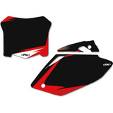 FACTORY EFFEX 1264320 Factory Effex Graphic Number Plates - Black/Red - Crf250R 12-64320