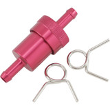 Anodized Aluminum Fuel Filter - Red - 5/16" 14-34430
