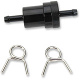 EMGO 1434472 Anodized Aluminum Fuel Filter - Black - 1/4" 14-34472