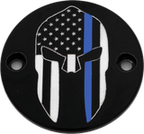 Custom Engraving M8 Timer Cover Sparta Blue Line Black Le02-63Bg