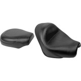 Mustang Seat - Vintage - Wide - Touring - Without Driver Backrest - Two-Piece - Smooth - Black 75921