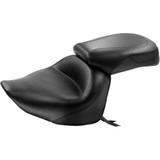 MUSTANG 76261 Mustang Seat - Vintage - Wide - Touring - Without Driver Backrest - Two-Piece - Smooth - Black - Raider 76261