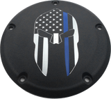 Custom Engraving 7   Tc Derby Cover Sparta Blue Line Black Le02-12Bg
